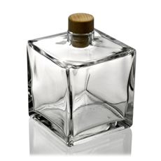500ml botella de vidrio transparente "Cube"