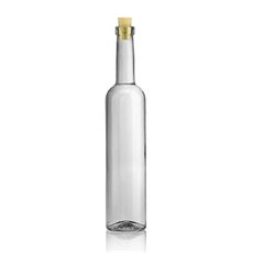 500ml botella de vidrio transparente Bordeaux con boca para corcho