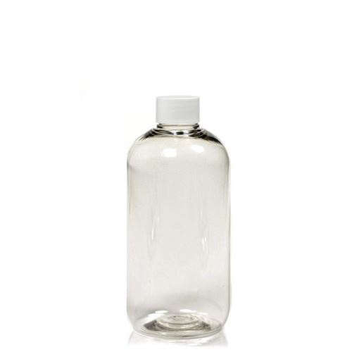 250ml botella PET "Boston blanco" - botellas-y-tarros.es