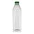 1000ml Botella PET con gollete ancho "Milk and Juice Carree" verde