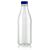 1000ml Botella PET con gollete ancho "Milk and Juice" azul