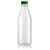 1000ml PET brede hals fles "Milk and Juice" groen