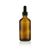 100ml botella por medicina marrón con negro pipeta