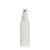 100ml bottiglia HDPE "Tuffy" natura/bianco con erogatore spray