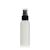 100ml bottiglia HDPE "Tuffy" natura/nero con erogatore spray
