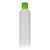 250ml HDPE-Flasche "Tuffy" natur/grün mit Spritzeinsatz