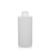 300ml HDPE-Flasche "Pipe" natur mit Schraubverschluss weiß