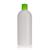 500ml HDPE-Flasche "Tuffy" natur/grün mit Spritzeinsatz