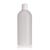 500ml HDPE-Flasche "Tuffy" natur/weiß mit Spritzeinsatz