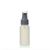 50ml bottiglia HDPE "Tuffy" natura/argento con erogatore spray