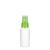 wit "Green-HDPE" flesje, 50ml, met groene sproeikop