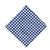 Copri tappo in stoffa a scacchi blu 12cmx12cm con nastro in tessuto