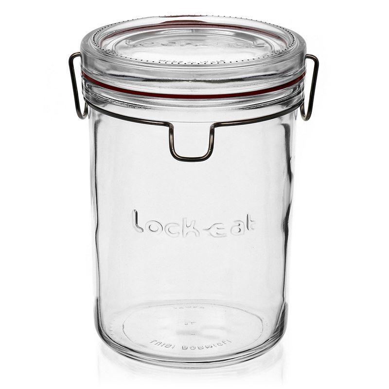 Drahtbügelglas „lock-eat“ 1 L | Einmachglas, Glas | klar | Glas | Flaschenland | Drahtbügelverschluss | Kältebeständig, extra abgedichteter