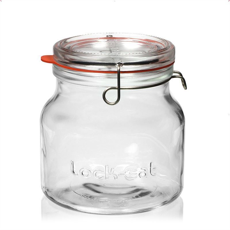 Drahtbügelglas „lock-eat“ 1.5 L | Einmachglas, Glas | klar | Glas | Flaschenland | Drahtbügelverschluss | Kältebeständig, extra