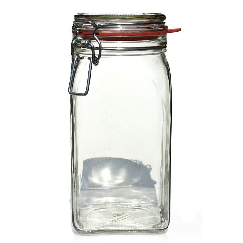 Drahtbügelglas 1.54 L | Einmachglas, Glas | klar | Glas | Flaschenland | Drahtbügelverschluss | Kältebeständig, extra abgedichteter Verschluss