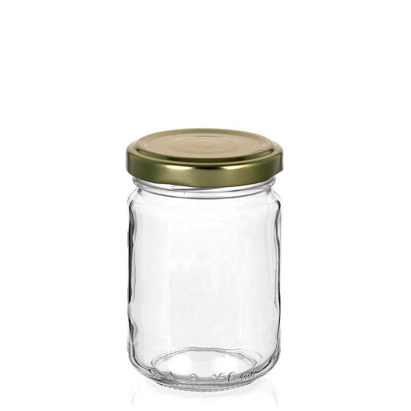 Universalglas mit twist off 53 156 ml | Einmachglas, Gewürzgläser, Glas, Marmelade, Pesto | klar | Glas | Flaschenland | Twist-Off-Verschluss |