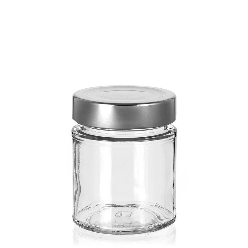 Rundes designerglas „summertime“ 161 ml | Einmachglas, Gewürzgläser, Glas, Honig, Marmelade, Pesto | klar | Glas | Flaschenland |