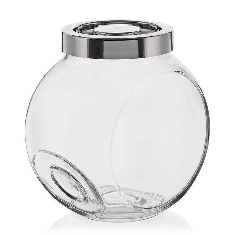 Durchmesser: 17 cm Maxi Glasdose Glasgefäß mit Deckel Royal 