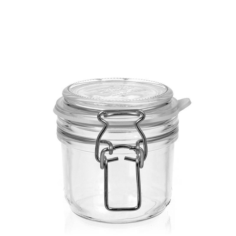 Drahtbügelglas „rocco“ 200 ml | Einmachglas, Glas | klar | Glas | Flaschenland | Drahtbügelverschluss | Kältebeständig, extra abgedichteter