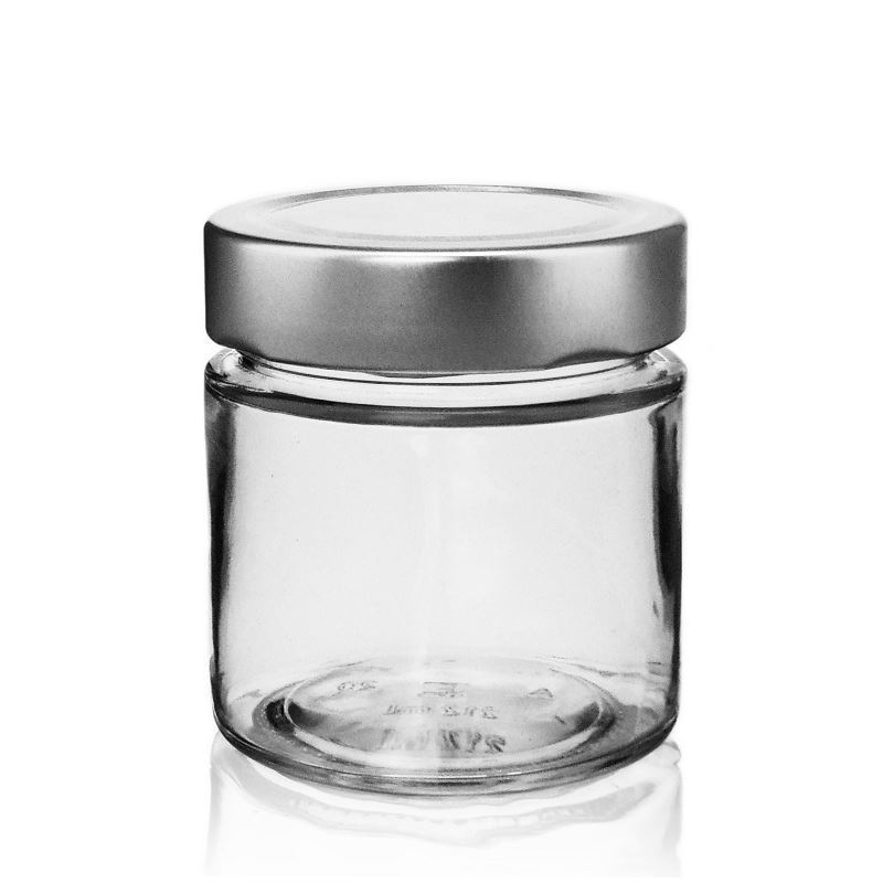 Designerglas „balu“ 212 ml | Einmachglas, Glas, Honig, Marmelade, Pesto | klar | Glas | Flaschenland | Twist-Off-Verschluss |
