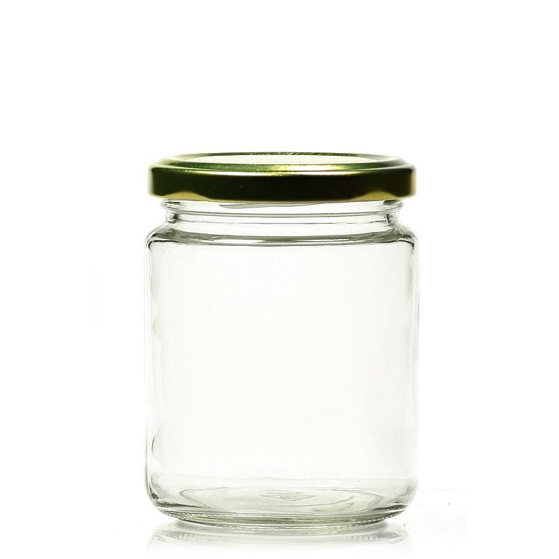 Rundglas mit twist off 66 275 ml | Einmachglas, Glas, Honig, Marmelade, Pesto | klar | Glas | Flaschenland | Twist-Off-Verschluss | Kältebeständig,