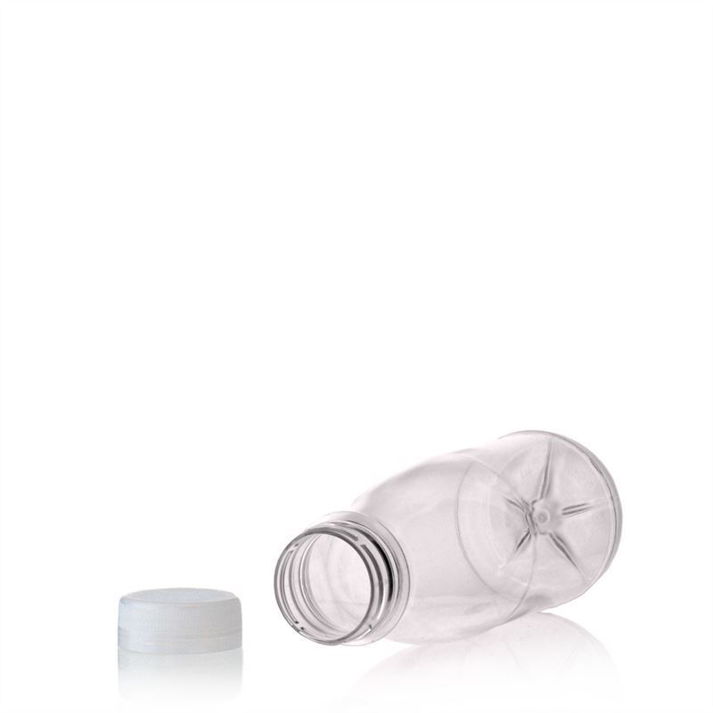 330ml PET flaske med bred hals "Milk Juice" hvid - flaskelandet.dk