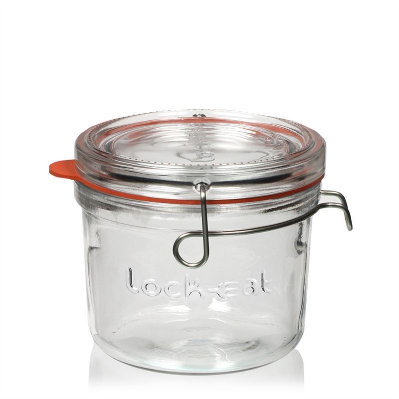Drahtbügelglas „lock-eat“ 500 ml | Einmachglas, Glas | klar | Glas | Flaschenland | Drahtbügelverschluss | Kältebeständig, extra