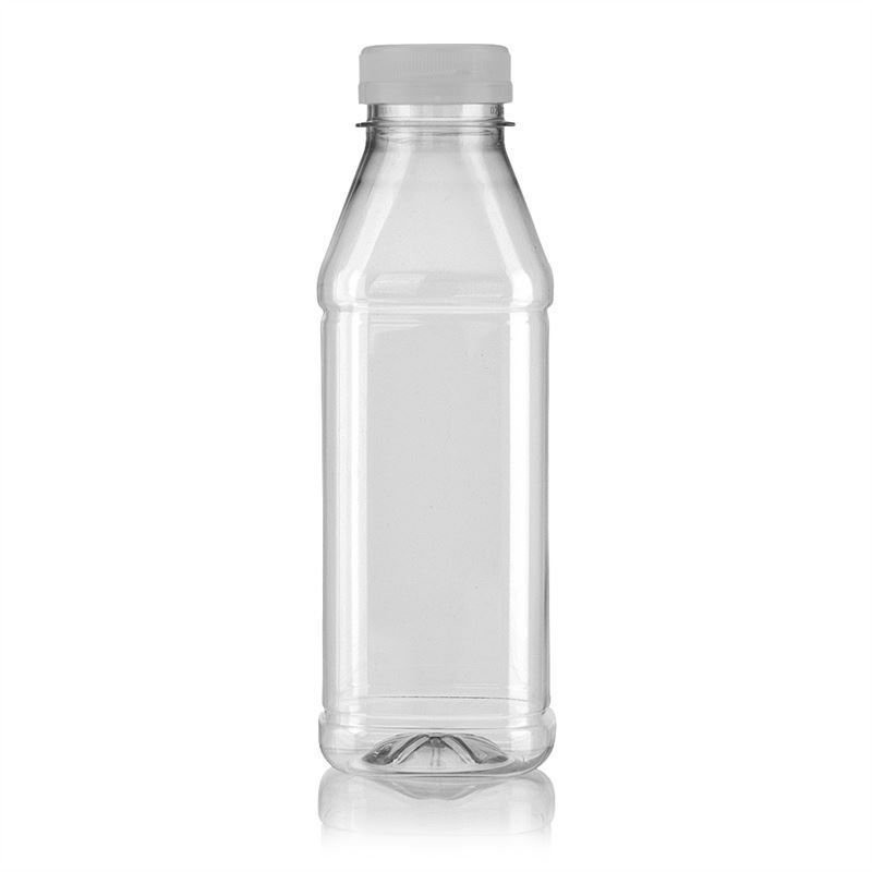 500ml PET flaske med hals "Milk and Juice Carree" flaskelandet.dk