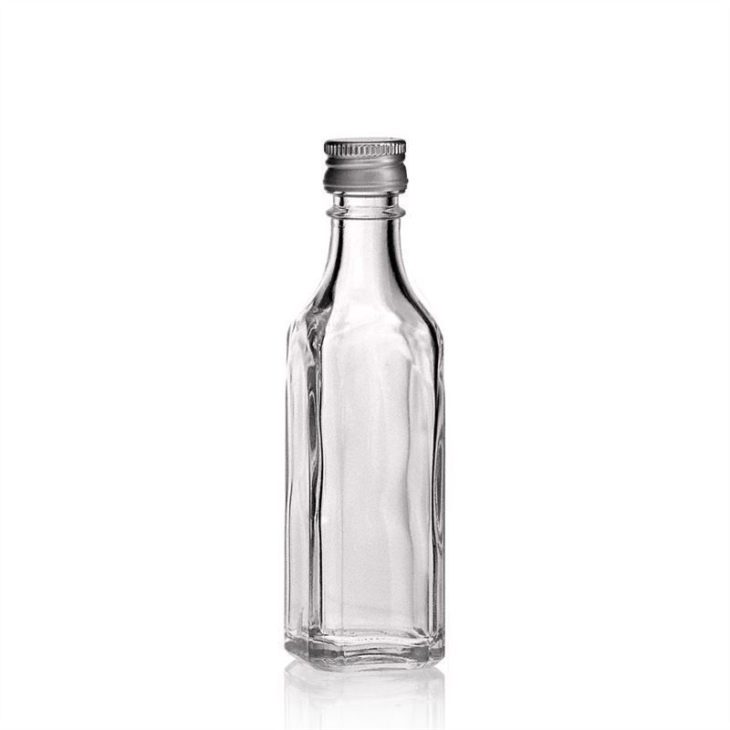 consumptie levenslang Verstikkend 50ml glazen fles clear "Siena" - flessenland.nl