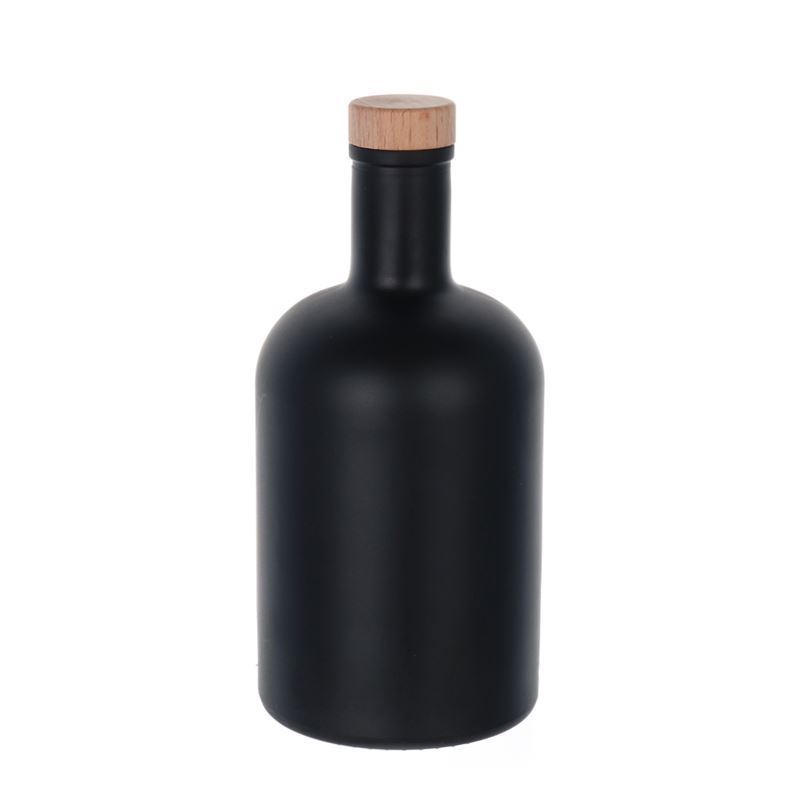 Download 700ml black-frosted glass bottle "Gerardino" - world-of-bottles.co.uk