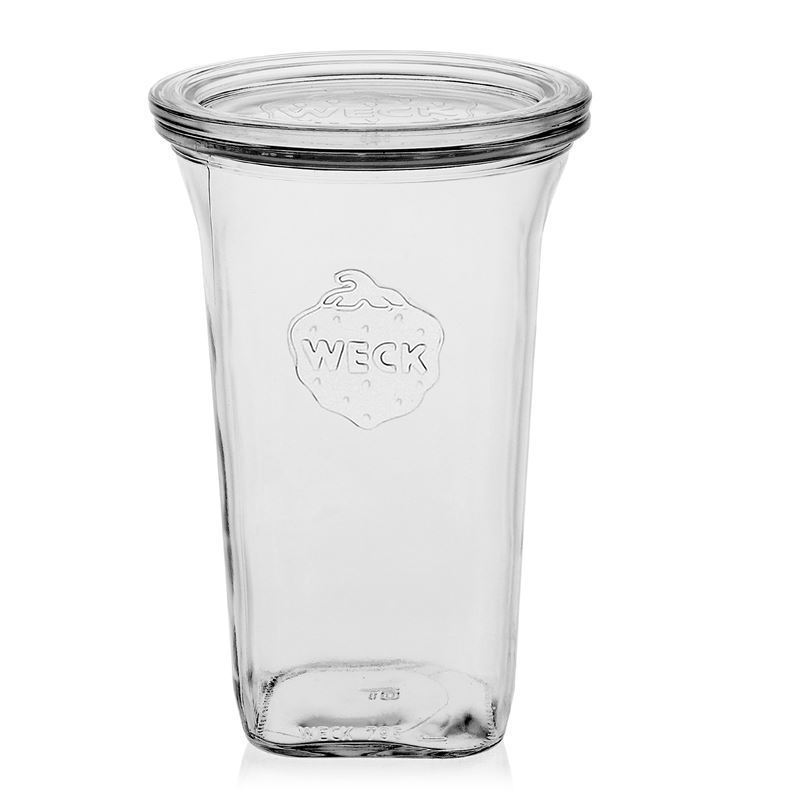 Weck quadroglas 795 ml | Einmachglas, Glas | klar | Glas | Flaschenland | Rundrand | Kältebeständig, spülmaschinengeeignet, hitzebeständig,